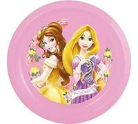ALMACENESADAN, 5090, Plato reutilizable, ideal para el día a día como para celebrar tus fiestas, libre de BPA; diametro 21,5 cm; de la licencia (Princesas)