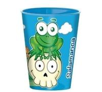ALMACENESADAN, 5090, Vaso reutilizable, ideal para el día a día como para celebrar tus fiestas, libre de BPA; capacidad 220ml; de la licencia (rana salamanca)