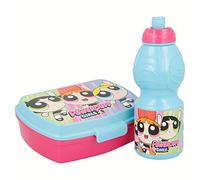 ALMACENESADAN 9987, Pack Vuelta al Cole Super nenas, Botella Sport 400 ml y sandwichera Rectangular Multicolor, Libre BPA