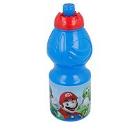 ALMACENESADAN Botella sport multicolor; producto de plástico reutilizable; libre de BPA; capacidad 400 ml (Supermario)