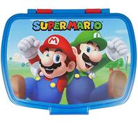 ALMACENESADAN Sandwichera rectangular multicolor; producto de plástico reutilizable; libre de BPA; dimensiones interiores 16,5x11,5x5,5 cm (Super Mario)