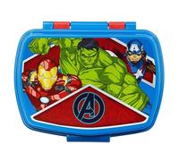 ALMACENESADAN Sandwichera rectangular multicolor; producto de plástico reutilizable; libre de BPA; dimensiones interiores 16,5x11,5x5,5 cm (Avengers)
