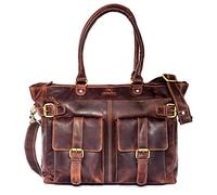 ALMADIH bolso cuero genuino mujer EVA marrón vintage piel vacuno bandolera de hombro mano shopper hobo fiesta para diario viaje