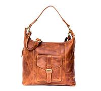 ALMADIH bolso cuero genuino mujer SARA marrón deluxe piel vacuno bandolera de hombro mano shopper hobo fiesta para diario viaje