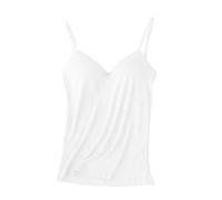 ALMAK Sujetador de Estante de algodón, Camisolas, Tirantes Finos Ajustables, Camisetas sin Mangas, Sujetador de Cuello Redondo para Mujeres y niñas, Ropa de Verano