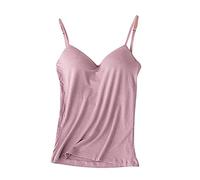 ALMAK Sujetador de Estante de algodón, Camisolas, Tirantes Finos Ajustables, Camisetas sin Mangas, Sujetador de Cuello Redondo para Mujeres y niñas, Ropa de Verano