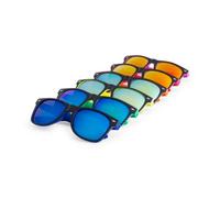 ALMALUX Gredel Gafas de Sol Clásicas Natural con Protección UV400 y Lentes Espejadas, Elegante Montura Bicolor para Máxima Seguridad Ocular y Estilo Moderno para Hombre y Mujer