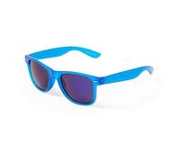 ALMALUX Nival Gafas de Sol Clásicas Azul con Protección UV400 y Lentes Espejadas, Montura Translúcida Elegante para Máxima Seguridad Ocular y Uso Diario al Aire Libre