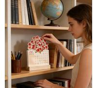 Almanaque 2026 para Escritorio | Tema Rosado Planificador mensual diario semanal - Elegante calendario de escritorio 2026 Decoración de la habitación - Para favores de fiesta Decoración del hogar