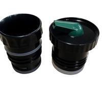 ALMAOS Juego de 2 tapones térmicos Stanley de repuesto para beber yerba mate. Convierte el termo Stanley a Yerba Mate Termo Pico Mate/Pico cebador con combo de flujo de alta precisión (combo negro)