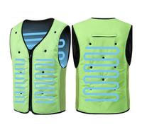 ALMASI Chalecos de enfriamiento por evaporación con inyección de agua de verano, protección solar para trabajadores al aire libre, nuevo aire acondicionado(Green,X-Large)