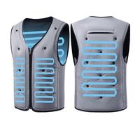 ALMASI Chalecos de enfriamiento por evaporación con inyección de agua de verano, protección solar para trabajadores al aire libre, nuevo aire acondicionado(Gray,X-Large)
