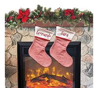 ALMATEX SRL Calcetín de Navidad para colgar con nombre, 20 cm de altura, 33 calcetines de Navidad personalizados para decoración de fiestas familiares (20 x 33, ZEPHIR, 2)