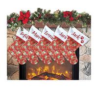 ALMATEX SRL Calcetín de Navidad para colgar con nombre, 20 cm de altura, 33 calcetines navideños personalizados para decoración de fiestas familiares (20 x 33, Rudolph RS, 5)