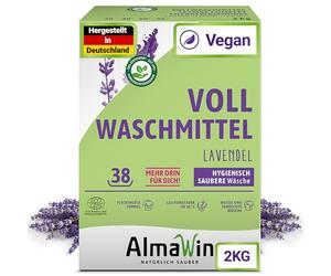 AlmaWin Detergente completo de lavanda, 2 kg, 38 lavados, con potenciador de lavado, vegano