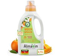 AlmaWin Eco suavizante azahar 750 ml, 30 lavados, con aroma a naranja fresco de aceites esenciales, vegano