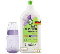 AlmaWin Limpiador de biberones [0,5L] para la limpieza suave y eficaz de biberones, chupetes, accesorios de alimentación y más, 100% natural