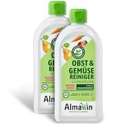 AlmaWin® Limpiador de verduras y frutas, 500 ml, para una limpieza suave y eficaz para todas las variedades lisas. Limpiador 100% natural de frutas y verduras, libre de impurezas