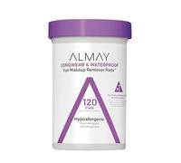 Almay Almohadillas para eliminar el maquillaje de ojos, Biodegradable Longwear & Waterproof, hipoalergénicas, sin fragmentación cruelty, 120 almohadillas (paquete de 1)