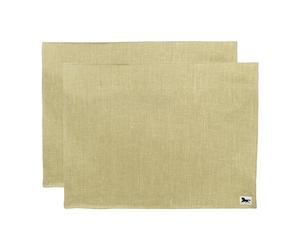 Almedahls 2 Manteles individuales Linne 34x45 cm aceituna