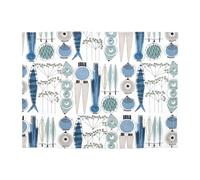 Almedahls 2 Manteles individuales Picknick 34x45 cm Azul-beige