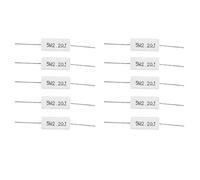 Almeigrity 10 resistencias de cemento, resistencia de potencia del 5%, componentes electrónicos aislados de 5W (2.2R)