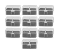 Almeigrity 10 Uds 4x4x2cm portalámparas caja de almacenamiento caja de almacenamiento de joyería portátil contenedor de almacenamiento de piezas pequeñas