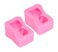 Almeigrity 2 uds molde de oso rosa DIY interesante lindo estilo elegante suave lavable práctico suministros de cocina para pastel hielo