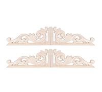 Almeigrity 4 Piezas de Apliques Decorativos de Esquina de Madera Tallada Estilo Europeo Vintage para Muebles del hogar, 13x7cm