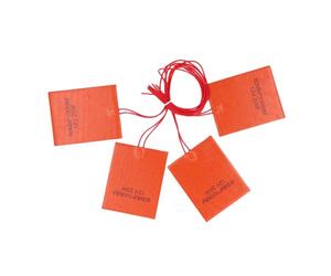 Almeigrity 4 Uds almohadilla calefactora de goma de silicona 80x100mm 12V 20W estera calefactora eléctrica Flexible para tanque de tubería de equipos industriales