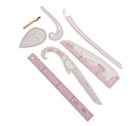 Almeigrity 7 Uds regla curva francesa PVC transparente CM MM juego de regla de costura duradera de alta precisión para manualidades de confección DIY