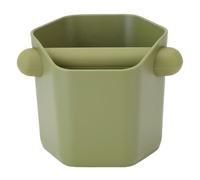 Almeigrity Caja de Golpe de Café ABS 600 ML Gran Capacidad Silenciosa Antideslizante Forma de Prisma Hexagonal Caja de Golpe de Café Molido para Accesorio de Máquina de Café (Verde)