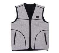 Almeigrity Chaleco calefactor eléctrico 3 niveles de calefacción Control inteligente de temperatura Chaleco calefactable USB gris para mujeres hombres esquí senderismo (l)