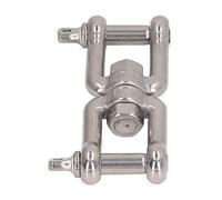 Almeigrity Conector de anclaje de mandíbula universal a prueba de herrumbre con grillete de doble mandíbula de acero inoxidable 304 para conexión de elevación de hardware (12MM)