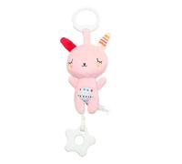 Almeigrity Cute Cartoon Animal Shape Baby Stroller Hanging Toy Infant Bed Music Teething Toys Gift (Rosada)