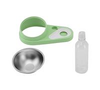 Almeigrity Dispensador de Agua para Alimentos para Mascotas, automático, a Prueba de derrames, diseño Elevado, 2 en 1, alimentador de Agua para Perros y Gatos para Beber y Comer (Verde)