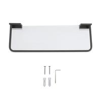 Almeigrity Estante Flotante Espacio de Aluminio acrílico Pared montada Estante de Almacenamiento Decorativo para Sala de Estar (Negro)