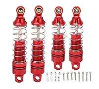 Almeigrity Juego de amortiguadores de resorte RC de aleación de aluminio de 4 piezas para camión Losi Mini T 2.0 2WD 1/18 (Roja)