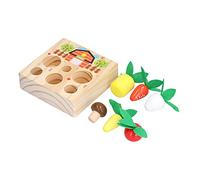 Almeigrity Juego de Cosecha de Zanahoria para bebé, Forma de Zanahorias de Madera, clasificación, Rompecabezas a Juego, Juguete Educativo