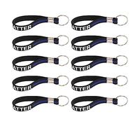 Almeigrity Juego de llaveros de 10 piezas, pulsera de silicona suave para exteriores, llavero, soporte elástico para cordón de muñeca