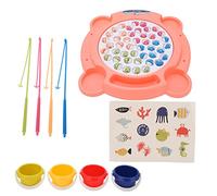 Almeigrity Juego de Pesca Giratorio eléctrico de 360° para niños, Juego de Plato de Pescado Musical, Juguetes magnéticos, Regalos