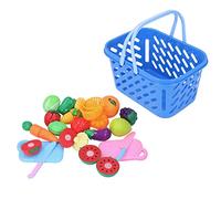 Almeigrity Juguete de cocina para niños, simulación de plástico, juego educativo para cortar frutas y alimentos para niños y niñas