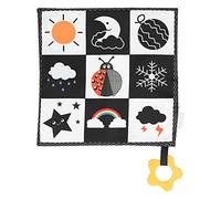 Almeigrity Manta de Seguridad rellena calmante para bebé, Manta Cuadrada de Animales con Campana mordedora para niños pequeños (Estilo Mariquita)