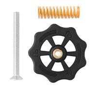 Almeigrity Tuerca niveladora giratoria manual mejorada de 40 mm de diámetro + 1 resorte de cama calentado amarillo + 1 tornillos M4x40 mm para impresora 3D Ender-3 CR-10