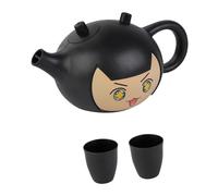 Almencla 3 Piezas Teapot Juguete para Juegos de Trucos Incluye Kit Accesorios de Cocina Y Fabricado en PP Adecuado para Fiestas CU, Negro