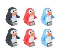 Almencla 6 Piezas Juguete Pista Animales Reemplazo Vehículos Figuras PVC Resistente Adecuado para Niños Baño Preescolar Sala de Juegos, 6 Piezas pingüino