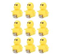 Almencla 6 Piezas Juguete Pista Animales Reemplazo Vehículos Figuras PVC Resistente Adecuado para Niños Baño Preescolar Sala de Juegos, 9 Piezas de Pato