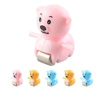 Almencla 6 Piezas Juguete Pista Animales Reemplazo Vehículos Figuras PVC Resistente Adecuado para Niños Baño Preescolar Sala de Juegos, 6 Piezas Oso