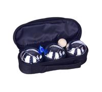 Almencla 8 Piezas Juego de Bocce Bolas Boules con Bolsa de Transporte Resistente Material Metálico Cromado Duradero Adecuado para Reuniones Familiares, 3 Piezas