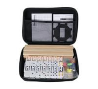 Almencla 91 Piezas Juego Educativo Madera Bloques Lógico Portátil Apilable Reconocimiento Números Adecuado para Niños Familia Entrenamiento, 91 Tiles Dot